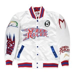 Speed Racer White Bomber Jacket